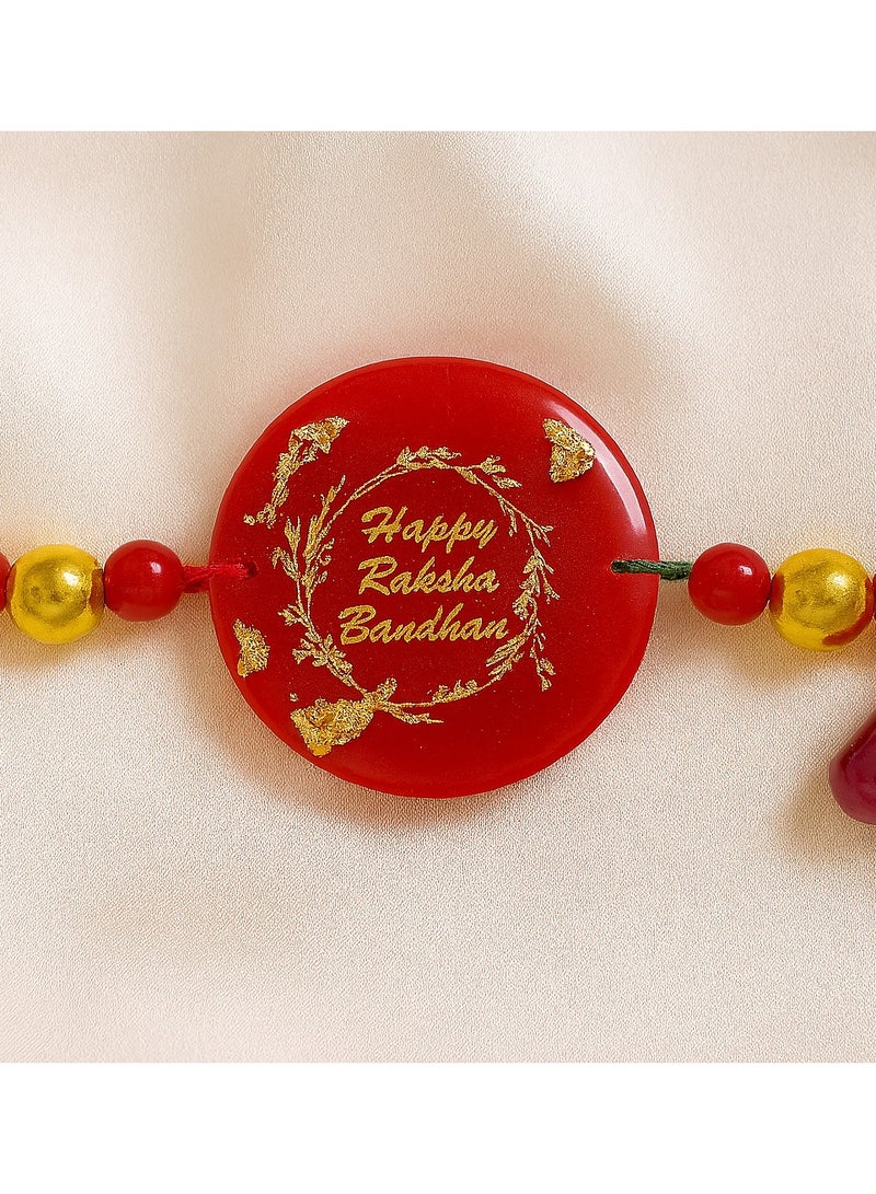 Ready For Chai Handmade Happy Raksha Bandhan Resin Rakhi with Roli-Chawal Unique Raksha Bandhan Rakhi - Image 2