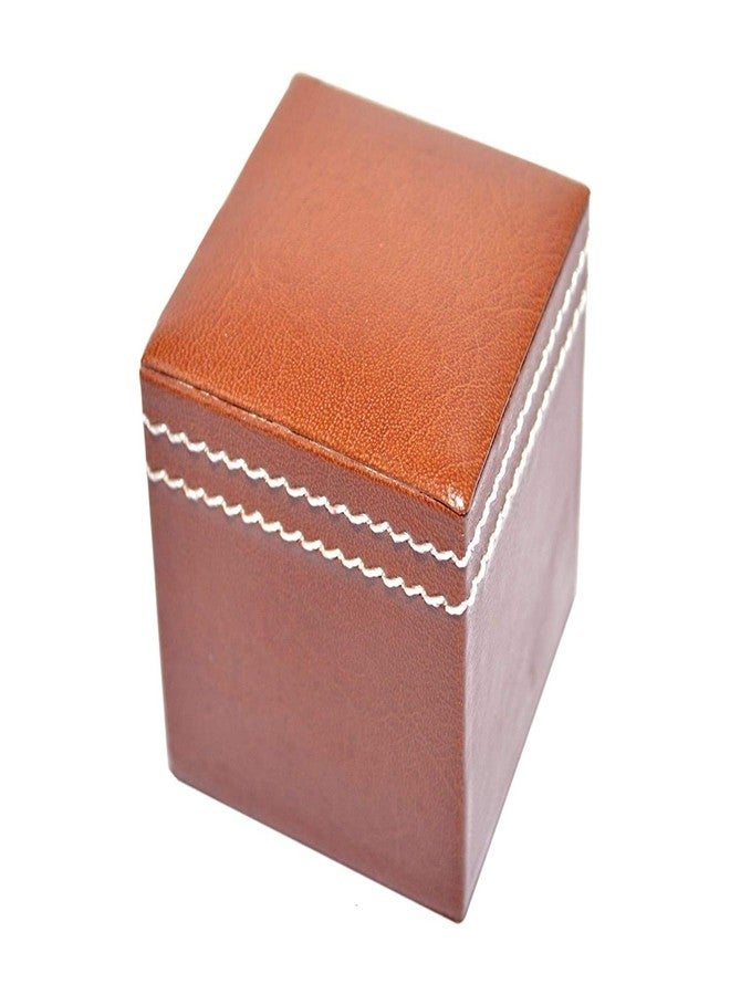 LRS Premium Leather Finish Paper Weight - Office Desk Accessory - 2x2x2.1 inch Cube shape (TAN - Pack of 2) - Image 3