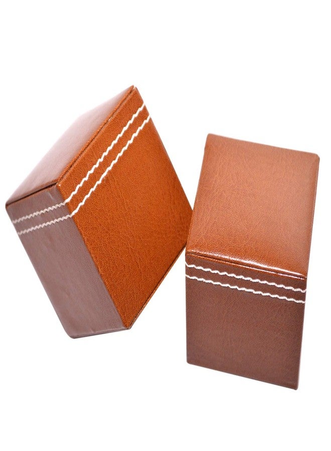 LRS Premium Leather Finish Paper Weight - Office Desk Accessory - 2x2x2.1 inch Cube shape (TAN - Pack of 2) - Image 5