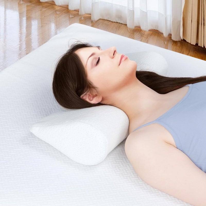 INFANZIA Cervical Memory Foam Neck Pillow, Contour Support Pillow for Neck Pain Relief, Drop-Shaped Neck Roll Pillow, Ergonomic Bed Pillow for Sleeping, Orthopedic Cervical Pillow for Back - Image 5