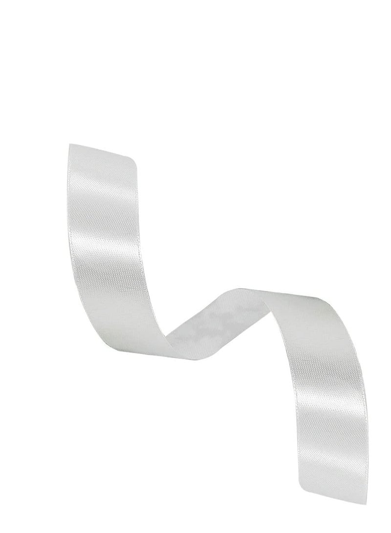 MARKQ White Satin Ribbon, 24mm x 25yd Fabric Polyester Ribbon for Gift Wrapping, Party Favors, Wedding Decorations, Bow Making, Bouquets, Sewing Projects & Craft Supplies  - Image 3