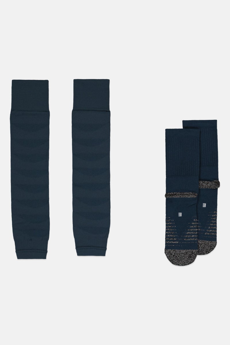 PUMA Men 2 Pairs Brand Logo Football Crew Socks, Slate Blue - Image 2