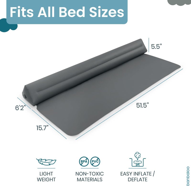 BANBALOO Inflatable Bed Bumper for Children  Child Fall Protection Inflatable Travel Bed Rail for foldAway Single Double Queen Size King Size and Montessori beds - Image 2