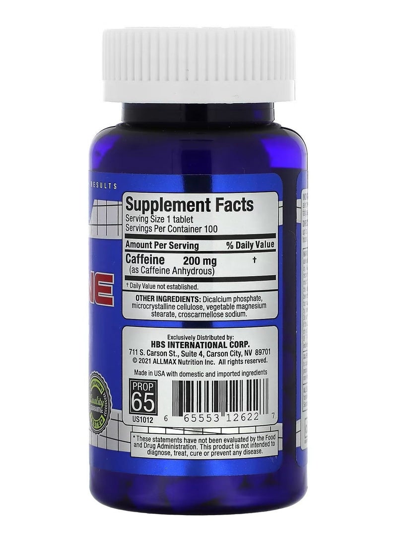 Allmax Caffeine Dietary Supplement Tablets - Image 2