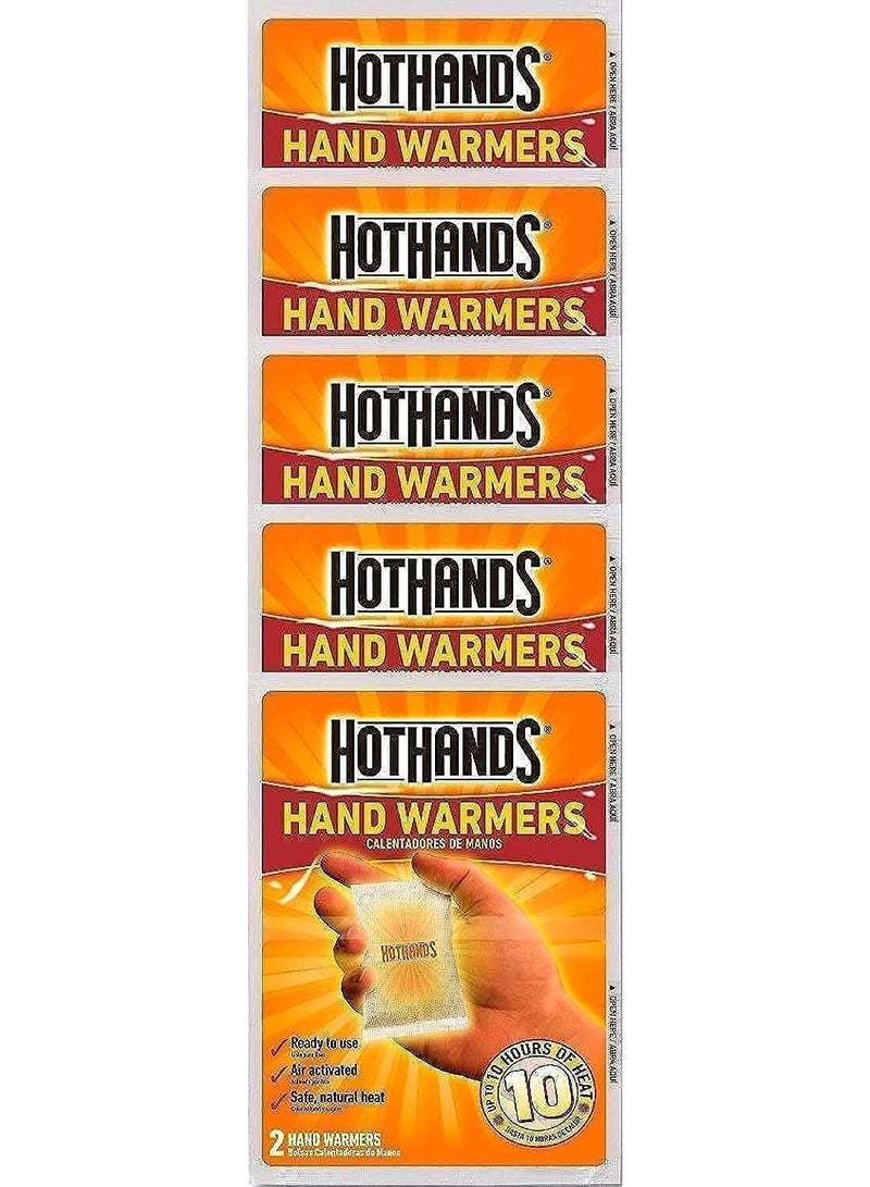 سخانات اليدين هوت هاندز، 10 قطع (5 عبوات مع 2 سخان في كل عبوة)