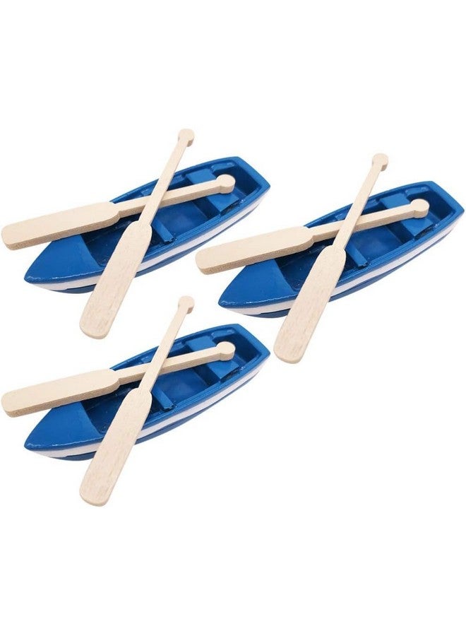 Moira Pack of 3 Miniature Boat Toys Resin Doll House Accessories, Showpieces, Fairy Garden DIY, Terrariums - Image 1