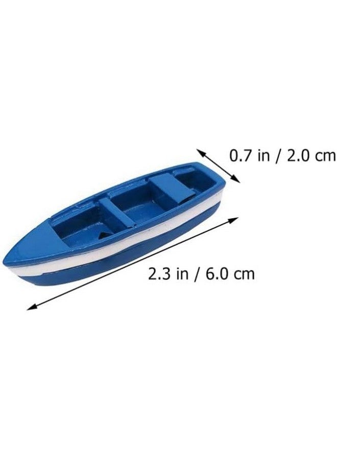 Moira Pack of 3 Miniature Boat Toys Resin Doll House Accessories, Showpieces, Fairy Garden DIY, Terrariums - Image 3