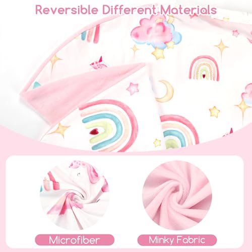 Pea Pod Newborn Lounger Cover for Boys Girls Soft Comfortable Baby Lounger Cover 1 Pack Reversible Removable Fleece Slipover for Infant Lounger Pillow Unicorn Cover Only - Image 3