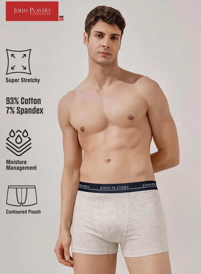 John Players Pack of 2 - Multi-Color Logo Print Trunk Underwear