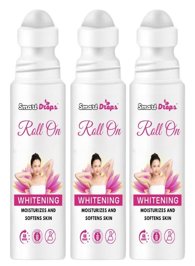 Smartdrops UnderArm Roll On | Underarm rollon for dark underarms | Roll On For Men & Women | for All Skin Types | Pack 3 - Image 1