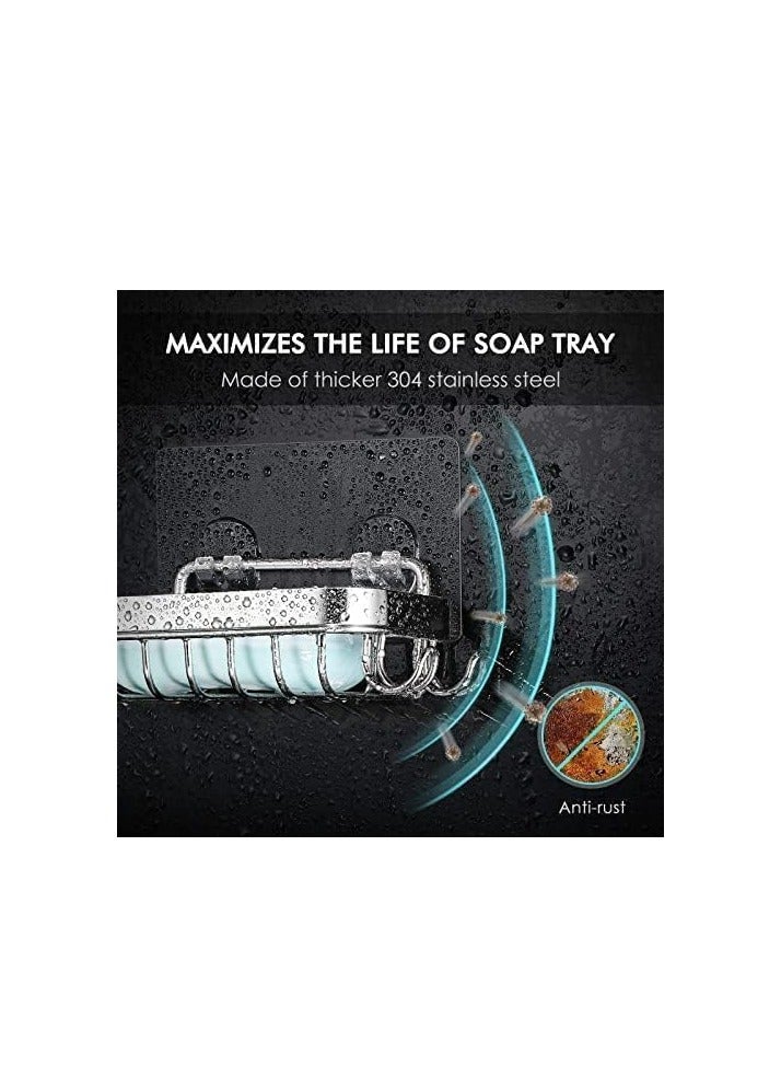 إسكدنيا محتوي صابون، صحن صابون ملساء مع 4 مراقبات للحمام والمطبخ - Image 2