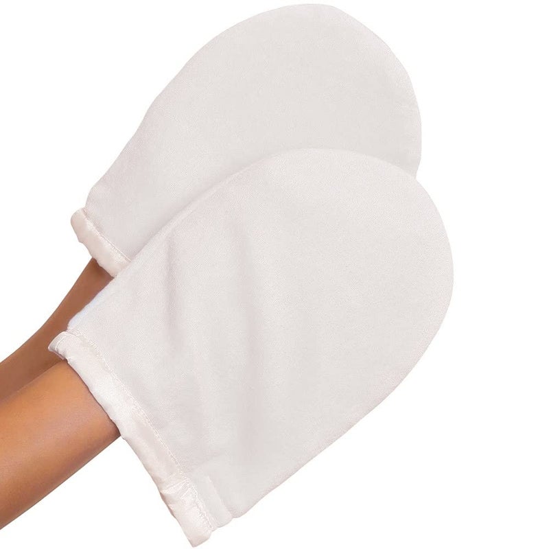 ForPro Professional Collection Thermal Mitts for Paraffin Heat Therapy Spa Treatments, Insulates and Retains Heat, Fits All Hand Sizes, White, One-Pair - Image 1