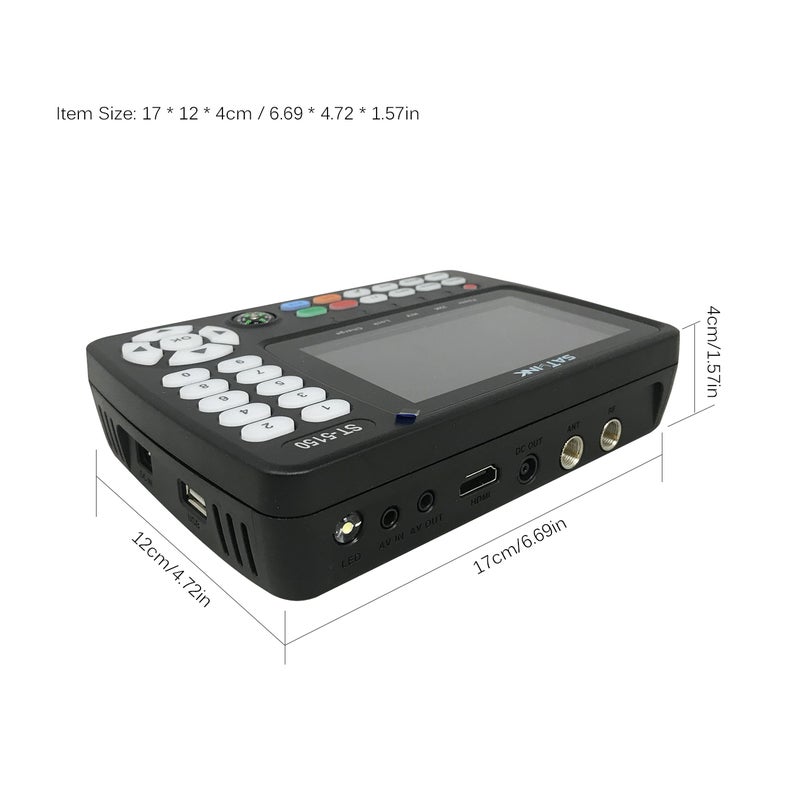 Digital Handheld Signal Meter: 4.3 Inch High Definition TFT LCD Screen - Compliant To All Standards DVB-S/S2/T/T2/C - Satellite Finder for Satellite Signal Detection & TV Installation - Image 2