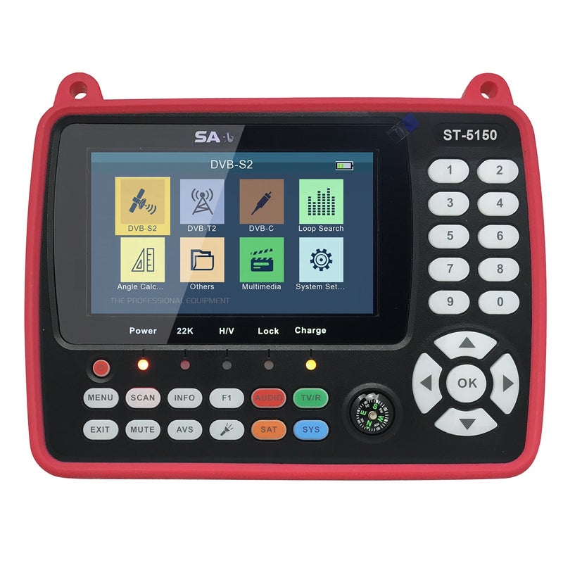 Digital Handheld Signal Meter: 4.3 Inch High Definition TFT LCD Screen - Compliant To All Standards DVB-S/S2/T/T2/C - Satellite Finder for Satellite Signal Detection & TV Installation - Image 5