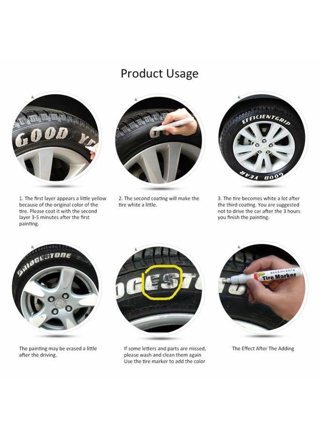 BEMLP 12 Colors Permanent Marker Pen Colorful Waterproof Metal Oilly Fill Paint For School DIY Tyre Tire Tread CD Metal Paint Markers Tire pen - Image 2