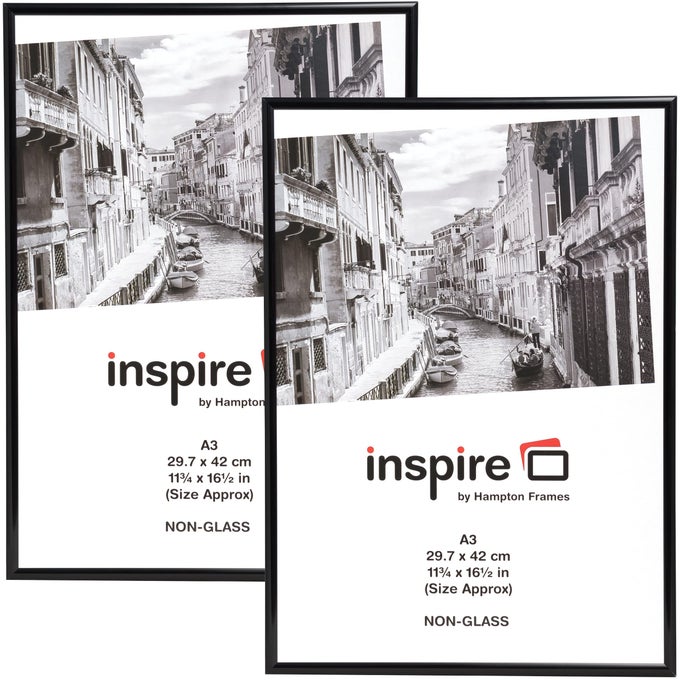 BACKLOADER A3 BLACK POSTER FRAME ACRYLIC NONGLASS PACK OF 2