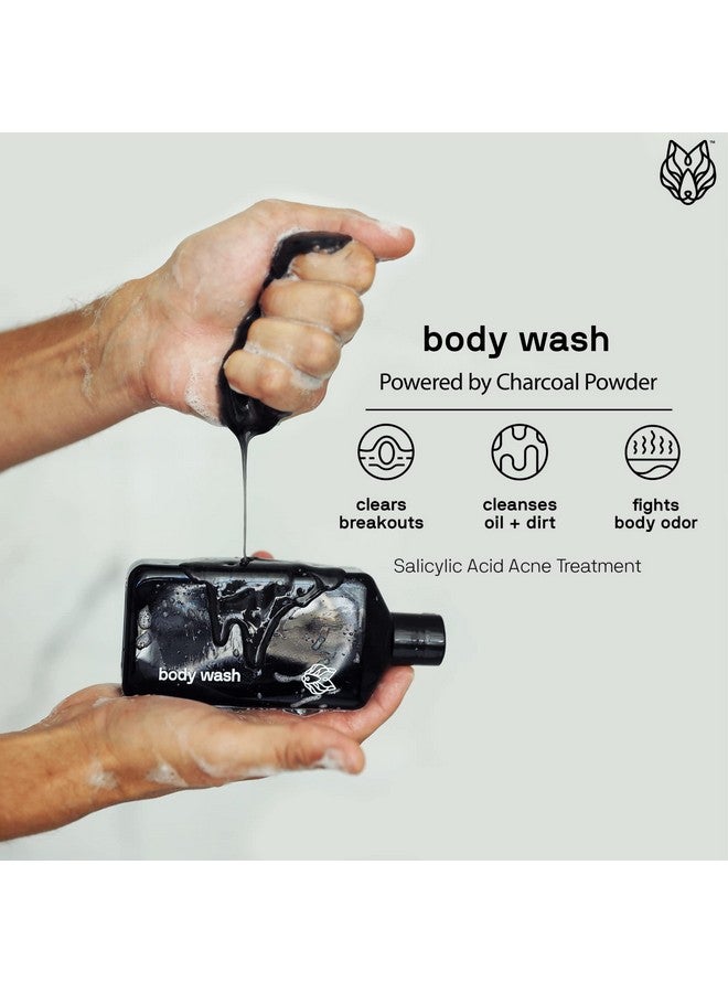 Black Wolf Charcoal Powder Face And Body Wash Bundle For Oily Skin, Deep Clean- 2Pc Bundle- Charcoal Powder And Salicylic Acid Reduce Acne Breakouts And Cleanse Your Skin- Gift Set For Men - Image 3