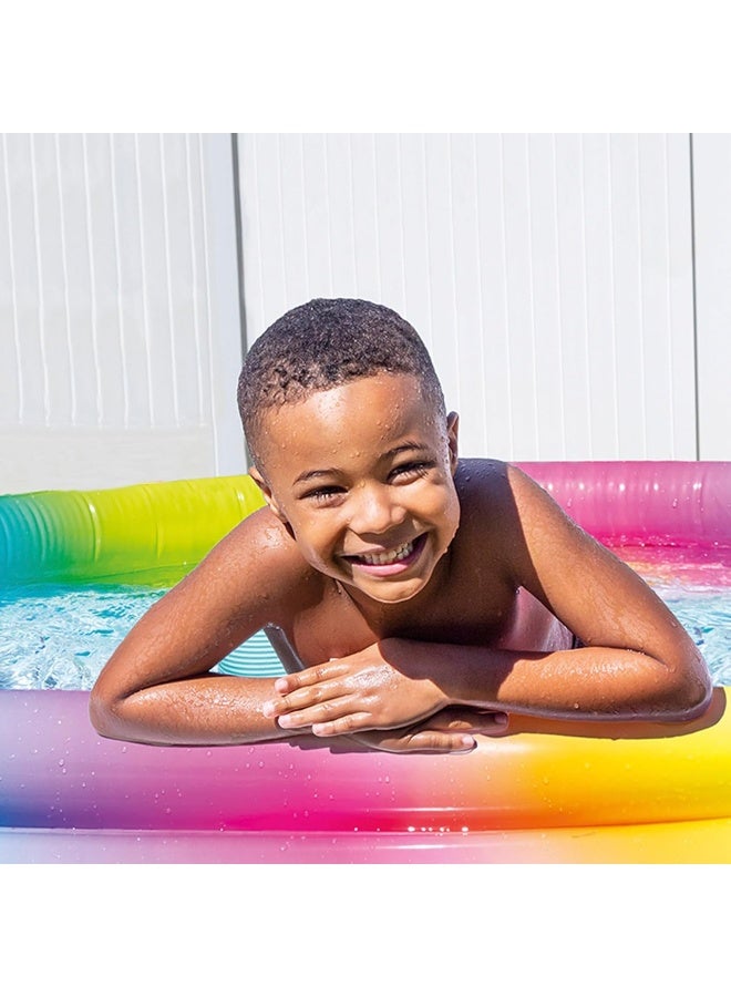 Intex Rainbow Ombre Pool for Babies with Bright, Colorful Shapes and Size 1.47m X 33cm - Image 4