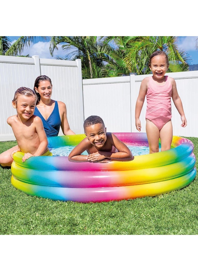 Intex Rainbow Ombre Pool for Babies with Bright, Colorful Shapes and Size 1.47m X 33cm - Image 2