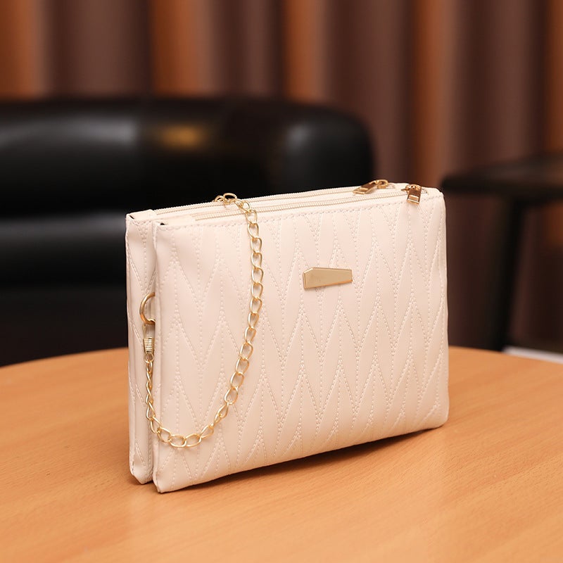 Bag Women Bags Chain Embroidered Small Square Bag Ladies Casual Shoulder Messenger Bag - Image 3
