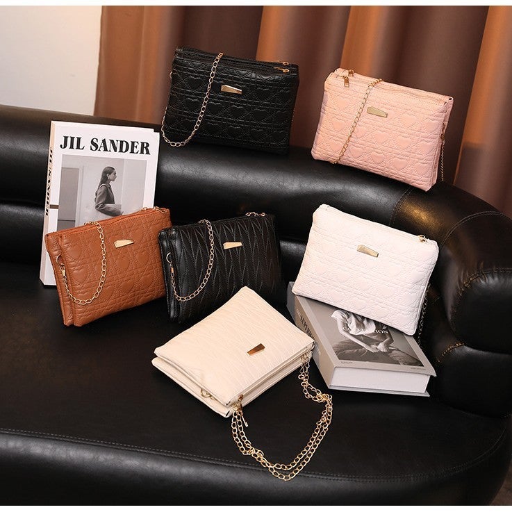 Bag Women Bags Chain Embroidered Small Square Bag Ladies Casual Shoulder Messenger Bag - Image 2