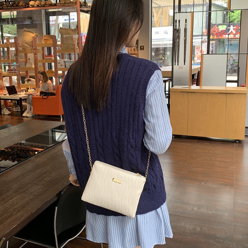 Bag Women Bags Chain Embroidered Small Square Bag Ladies Casual Shoulder Messenger Bag - Image 5