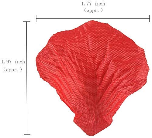 Cute critters Artificial Silk Rose Petals Decoration Wedding Party Artificial Plant Pot (Red, 500Pcs) - Image 2