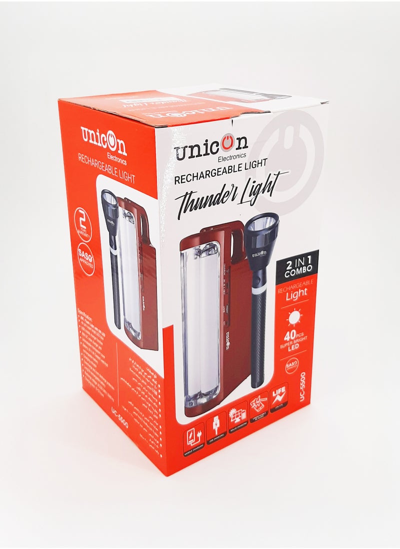 UC 5500 2 in 1 Combo of 1 Thunder Light and 1 Search Light