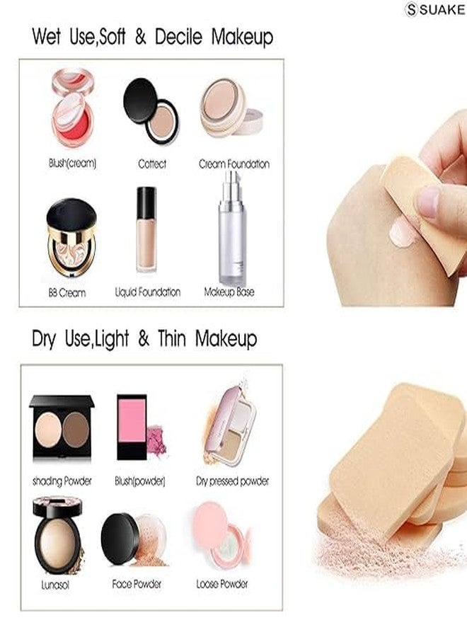 SKYUNION 6-in-1 Professional Beauty Blender Sponge for Face Makeup with Cotton Pad Foundation Beauty Blender, Powder Buff, and Cosmetic Puff Perfect for Women's & Girls Cosmetic Makeup | Beauty Blender Sponge set is for all Skin Types - Soft, Latex-Free, Reusable & washable (Multi-color) - Image 4