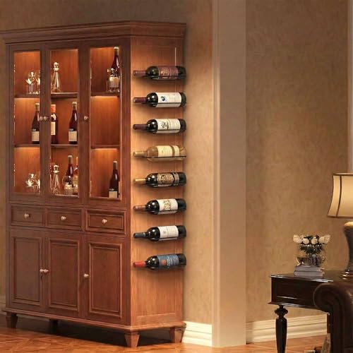AQAREA Wall Mounted Wine Rack: Metal Wall Wine Bottle Holder - for Wine Cellar Home Kitchen Bar Decor - 8Pcs - Image 4