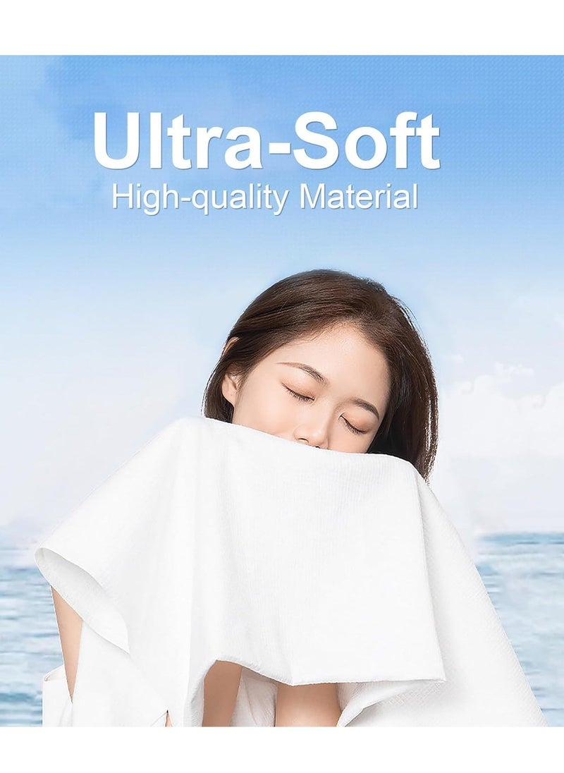 Large Compressed Towel, 55 x 27'' Disposable Cotton Bath Towels, Portable Light and Reusable, Suitable for Hiking, Camping, Beach, Swimming and Traveling - Image 2