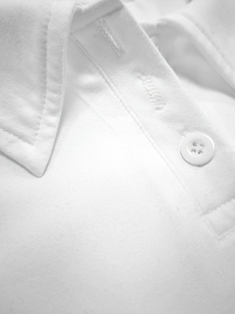 American Vintage Collared Shirt, Trendy Women'S Minimalist Fitted Short - Sleeve Polo Style, Flattering Slim - Fit T - Shirt for Women, - White / XS - Image 3