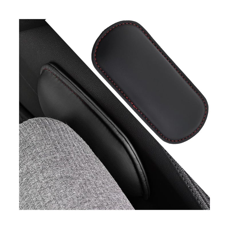 Mandark Car Knee Cushion Pad, Leather Memory Foam Vehicle Door Armrest Pillow for Leg Elbow, Comfort Auto Interior Center Console Thigh Support Mat Accessories, Universal for Most Cars (Black/Red) - Image 1