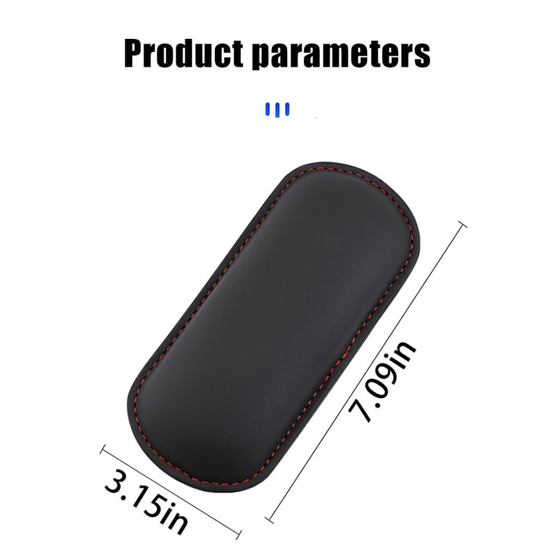 Mandark Car Knee Cushion Pad, Leather Memory Foam Vehicle Door Armrest Pillow for Leg Elbow, Comfort Auto Interior Center Console Thigh Support Mat Accessories, Universal for Most Cars (Black/Red) - Image 2