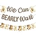 umoni Teddy Bear Banner We Can Bearly Wait Brown Glitter Baby Shower Decorations Gender Reveal Party Supplies 190x700 inches - Image 3