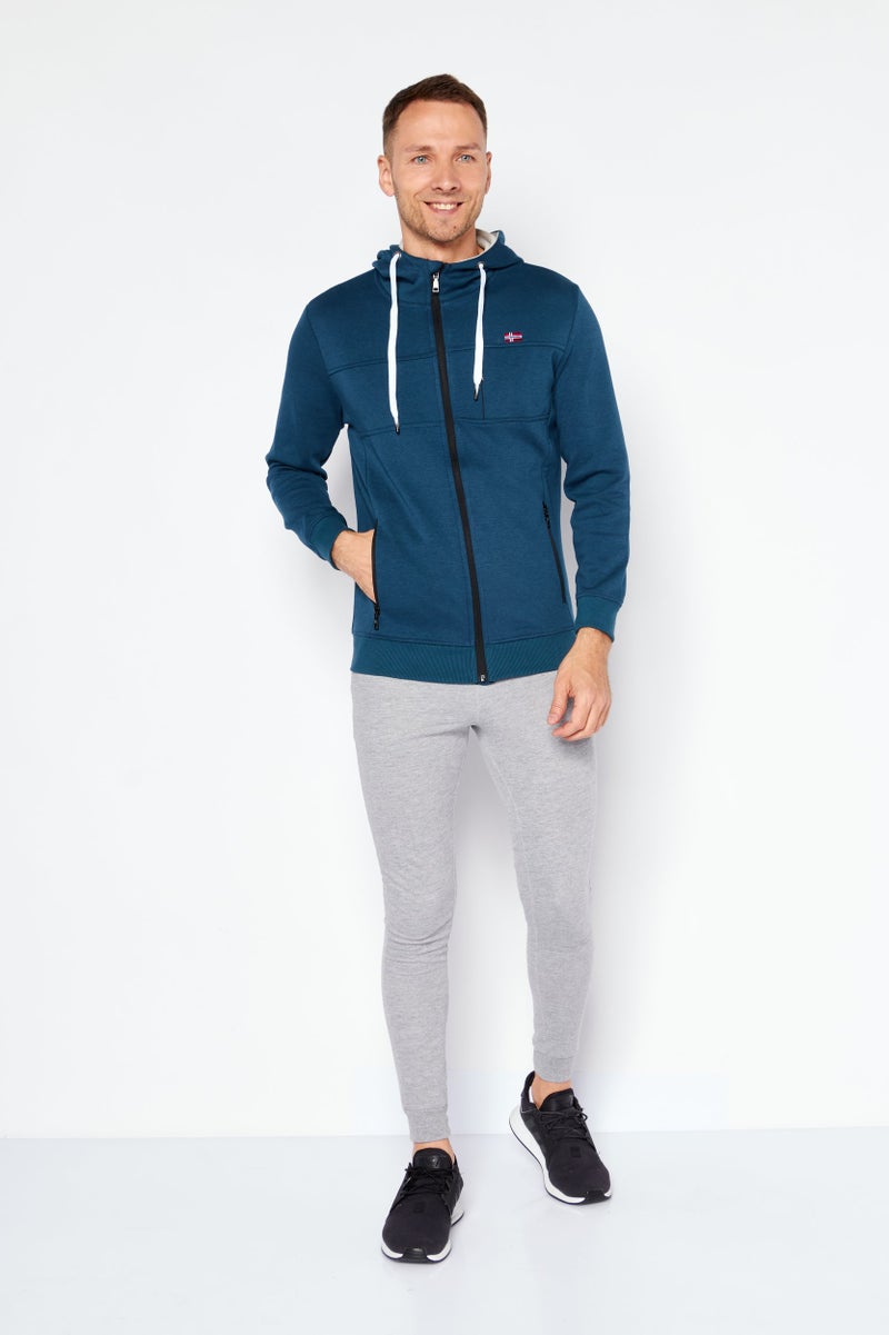 Nordland هودي رياضي للرجال بأكمام طويلة مناسب للخارج، أزرق فيروزي - Image 4