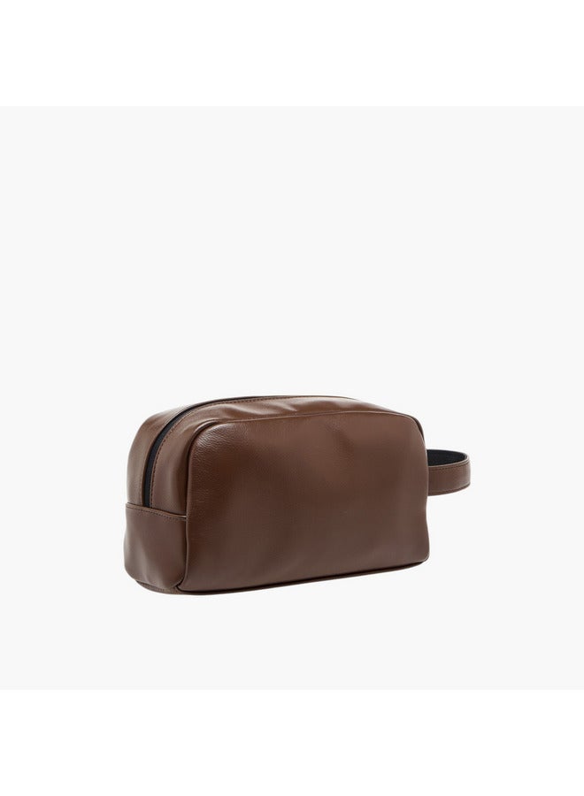 Lee Cooper Logo Print Pouch with Wrist Loop and Zip Closure  - Image 3