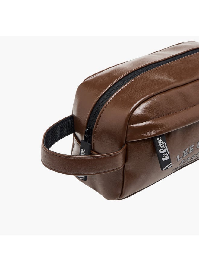 Lee Cooper Logo Print Pouch with Wrist Loop and Zip Closure  - Image 5