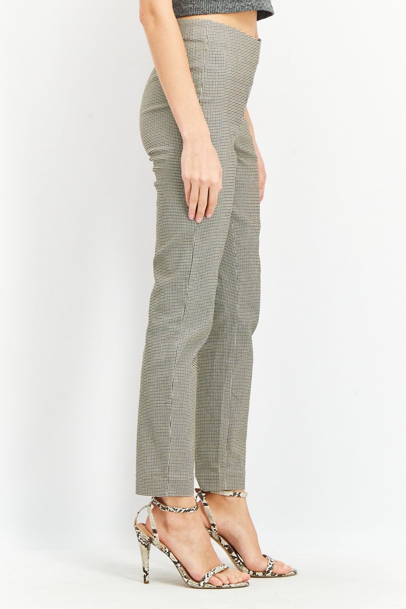 Tchibo Women Slim Fit Textured Pants, Olive - Image 2