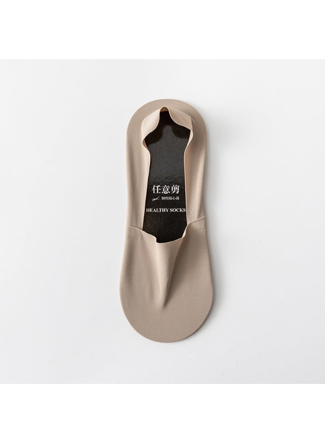 Shougu Summer Thin Ice Silk Cool Feeling With Anti Drop And Men's Boat Socks 3 Piece Set 