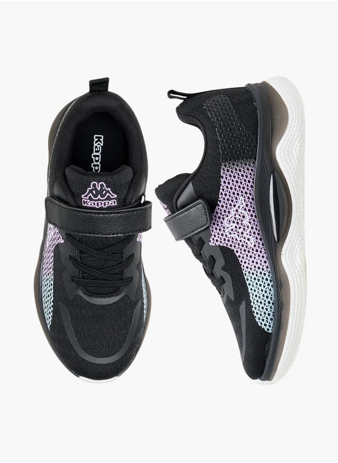 كابا Girls' Logo Print Sports Shoes with Hook and Loop Closure