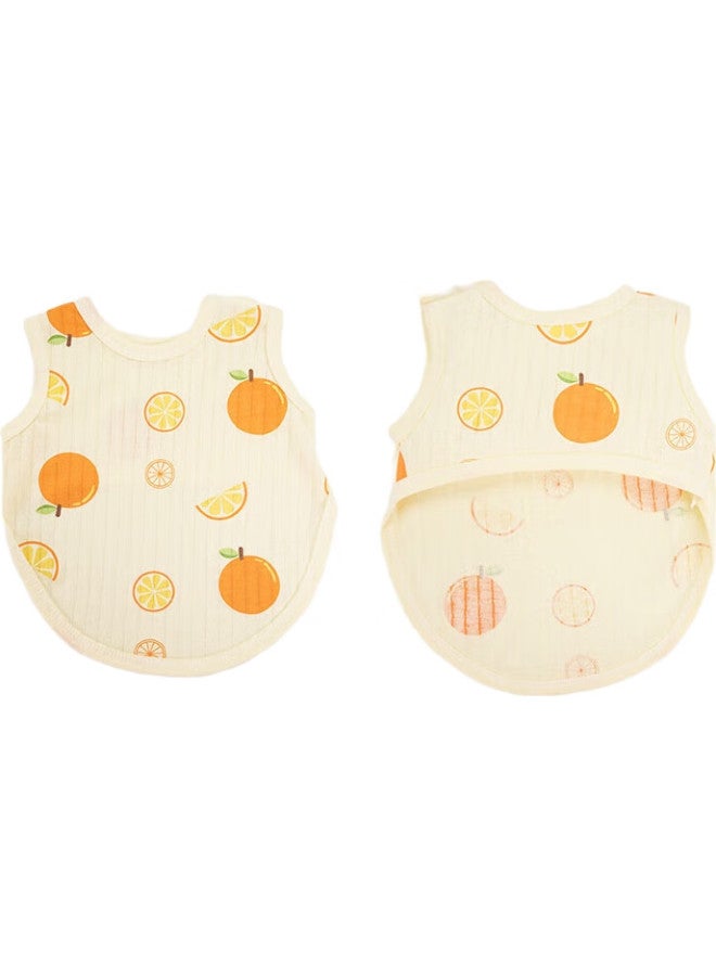 9i9 Baby Belly Cover, Pure Cotton, Stomach Protection, Cold Prevention, Sleeping Bag, Baby Vest, Half-back Shirt, Newborn Belly Wrap, A264 Lemon - Image 1