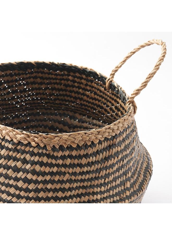 Zaboon Basket, Seagrass/Black, 25 Cm  - Image 3