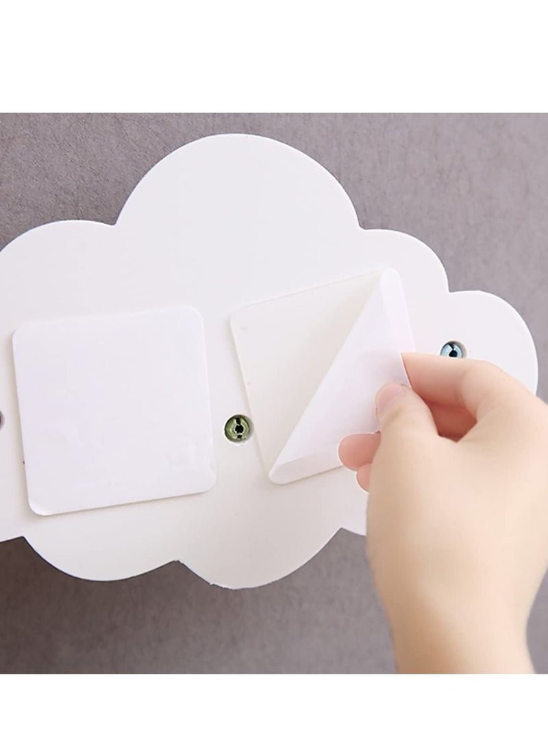 Excefore Self Adhesive Hooks Plastic, 3 Pieces Coat Hook Cartoon Cloud Strong Sticky No Drill Needed Wall for Use in Children's Room Nursery Bedroom Kitchen  - Image 3