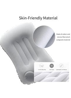 Kidoh Ultralight Inflatable Travel Pillow, Press-to-Inflate Compressible Ergonomic Neck and Lumbar Support Camping Pillow for Sleeping Bag, Hiking, Backpacking, Camping, and Driving (Grey).  - Image 3