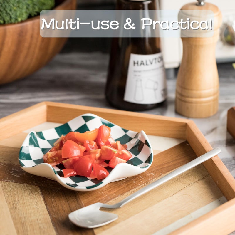 Miamolo Checkered Spoon Rest for Kitchen Counter, Cooking Spoon Holder for Stove Top, Large Utensil Spatula Rest Tray, Cute Kitchen Gadgets Gift for Housewarmings Weddings - Image 5