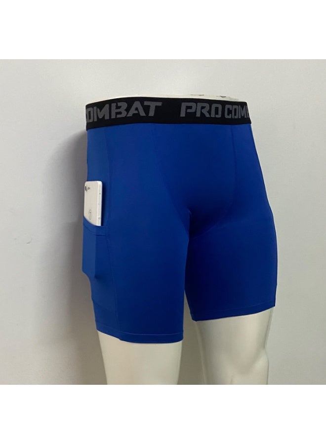 PRO Men Skinny Running Sports Tights Shorts With Pockets Outdoor Fitness Workout Underwear Athletic Gym Training Pants Leggings - Image 4
