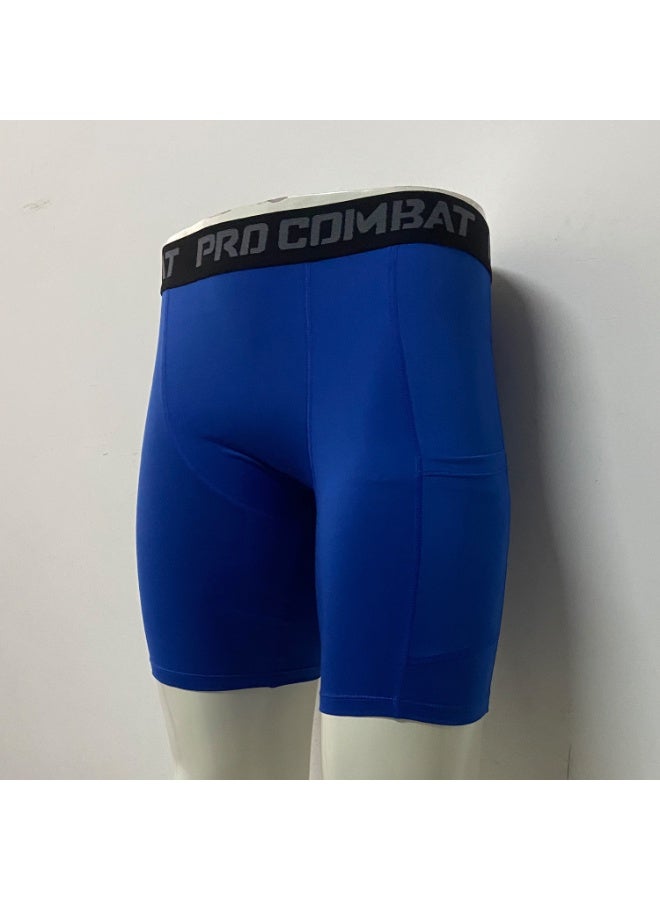 PRO Men Skinny Running Sports Tights Shorts With Pockets Outdoor Fitness Workout Underwear Athletic Gym Training Pants Leggings - Image 2