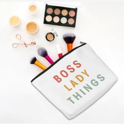 CQM Boss Lady Gifts for Women Boss Gifts Makeup Bag Leadership Gifts Thank You Gifts Cosmetic Bag Zipper Pouch Promotion Appreciation Gifts for Coworkers Supervisor Manager Christmas Birthday Gifts - Image 3