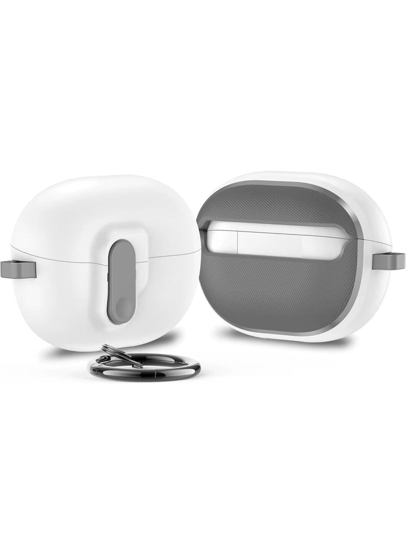 Premium Lock Cover For Huawei Freebuds pro 3 / Freebuds pro 4 Case With Secure Lock Shockproof ForHuawei freebuds pro 3/4 Case High Quality, Water Restrictions (White) - Image 1